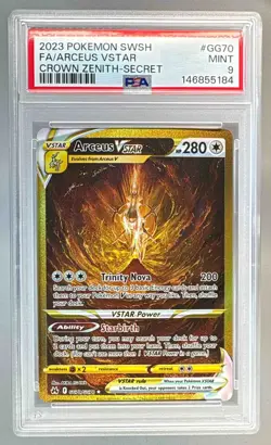 2023 Pokemon Sword & Shield Crown Zenith GG70 Arceus VSTAR PSA 9 146855184 - Image 1