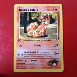 Pokemon TCG Brock's Vulpix Gym Heroes 73/132 Regular 1st Edition Common Lp Wotc - Image 1