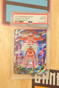 2023 POKEMON SWORD & SHIELD CROWN ZENITH #GG45 FULL ART/DEOXYS VMAX PSA 10 - Image 1