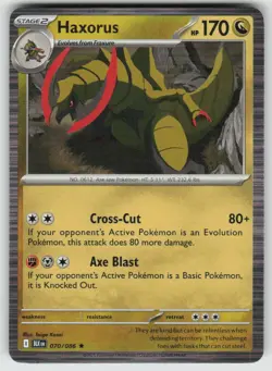 Haxorus 070/086 Holo Rare Black Bolt Pokemon Holo Near Mint - Image 1