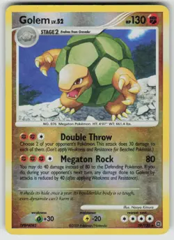 Golem 29/132 Rare Secret Wonders Pokemon Reverse Holo Damaged - Image 1