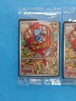 Pokemon Mega Evolution Base Riolu MEG 010 Black Star ETB Promo X3 - Image 2
