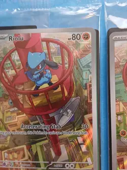 Pokemon Mega Evolution Base Riolu MEG 010 Black Star ETB Promo X3 - Image 4