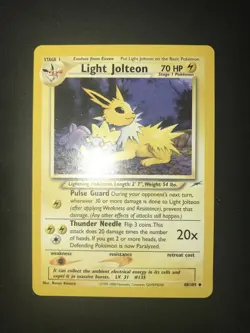 Pokemon TCG Light Jolteon 48/105 Neo Destiny Regular NM/LP - Image 1
