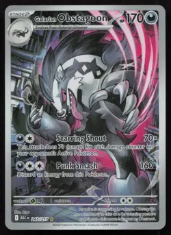 Galarian Obstagoon 245/217 Illustration Rare Ascended Heroes Pokemon Holo NM - Image 1