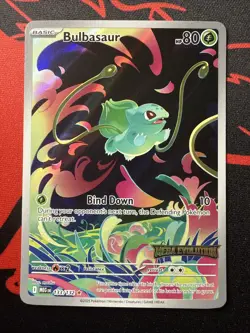 Pokemon TCG Bulbasaur Promo Mega Evolution Stamp 133/132 - Image 1