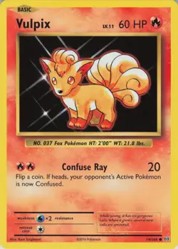 Vulpix 14/108 Common Evolutions Pokemon Near Mint - Image 1