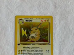 1999 Pokemon Fossil 1st Edition Raichu Holo 14/62 WOTC Rare LP Vintage - Image 3