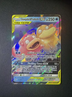 Pokemon Slowpoke & Psyduck GX 35/236 Sm-Unified Minds Ultra Rare TAG TEAM Holo - Image 1