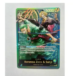 Roronoa Zoro & Sanji ST12-001 One Piece CCG Leader Foil 5000 Power English - Image 1