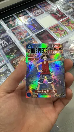 Bandai One Piece Monkey D. Luffy College Basketball US Voyage Stamped P055 - Image 1