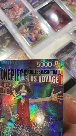 Bandai One Piece Monkey D. Luffy College Basketball US Voyage Stamped P055 - Image 4