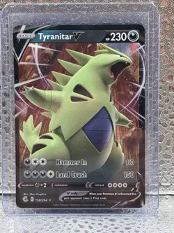 Tyranitar V 158/264 Fusion Strike Ultra Rare Holo Pokemon TCG Card | NM - Image 1