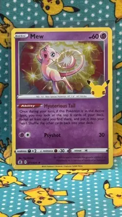 Pokemon Cards Mew 011/025 Celebrations Holo Rare NM - Image 1