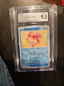 CGC 9.5 Goldeen Scarlet and Violet 151 Reverse Holo Pokemon Card - Image 1