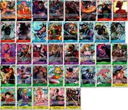 One Piece Card Game 37 Karten Bundle Lot Englisch Luffy Shanks Law Sabo Sanj NM - Image 1