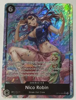 Bandai One Piece CCG Nico Robin OP12-087 SR Alternate Art Foil Character Card - Image 1
