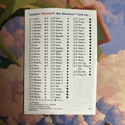 Neo Discovery - Pokemon Card Lists Poster Checklist - WOTC Vintage - Scizor Natu - Image 2