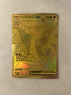 2025 Pokemon Phantasmal Flames Card 130/094 Mega Charizard EX Gold - Image 3