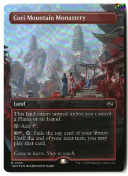 MTG Cori Mountain Monastery (Borderless) [TDM - 393] LP Foil 5-45 - Image 1