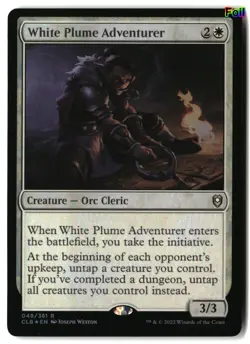 MTG White Plume Adventurer [CLB - 49] LP Foil 5-45 - Image 1