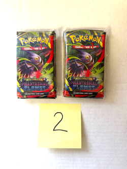 Pokemon Mega Evolution Phantasmal Flames Booster Packs Art Set - 2 Set Of 4 - Image 1