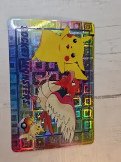 Pikachu Spearow Sticker Pokemon Vending Machine Holo Prism 1998 Bandai Vtg - Image 1