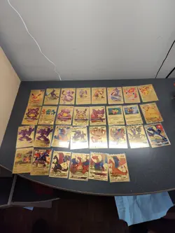 Pokemon Charizard Pikachu Card Lot Of 30 VMAX EX Gx V Gold Foil Fan Art Cards - Image 1