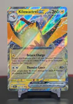Pokemon Kilowattrel ex #068/191 English Surging Sparks Double Rare - Image 1