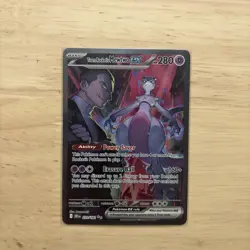 Pokemon Team Rocket's Mewtwo EX 231/182 Special Illustration Rare Holo Card - Image 1