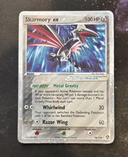2007 Pokemon Skarmory ex 98/108 Holo EX Power Keepers HEAVILY PLAYED - Image 1