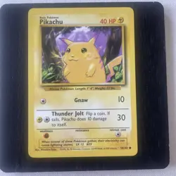 Pokemon TCG Pikachu Base Set 58/102 Regular MP. - Image 1