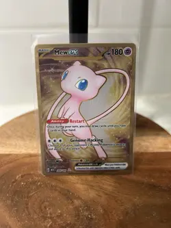 Pokemon TCG Mew EX Metal Gold NM 205/165 Scarlet & Violet 151 Promo Card - Image 1