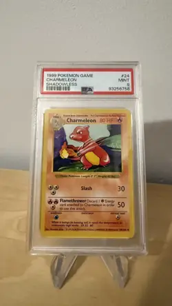 1999 Pokemon Game Base CHARMELEON SHADOWLESS #24 PSA 9 - Image 1