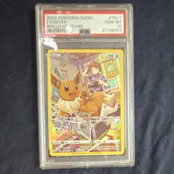 2022 Eevee Brilliant Stars Trainer Gallery Full Art Holo TG11/TG30 PSA 10 - Image 1