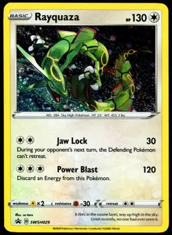 Pokemon TCG Rayquaza SWSH029 Sword & Shield Cosmos Holo Black Star Promo - LP - Image 1