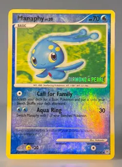 Manaphy - Reverse Holo - Stamped - 9/130 Diamond & Pearl - Pokemon TCG - 2007 - Image 1