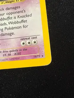 Wobbuffet 16/75 Pokemon Neo Discovery Holo Rare, Ungraded - Image 2