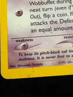 Wobbuffet 16/75 Pokemon Neo Discovery Holo Rare, Ungraded - Image 3