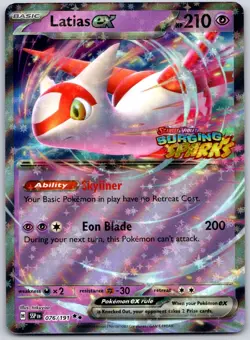 POKEMON LATIAS EX 076/191 HOLO SURGING SPARKS STAMP NM - Image 1