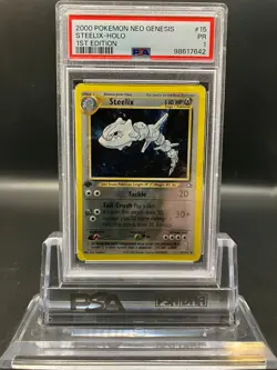 2000 POKEMON NEO GENESIS 15/111 STEELIX-HOLO 1ST EDITION PR PSA 1 LOW POP 7 - Image 1