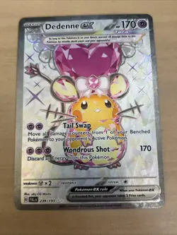 Ultra Rare Pokemon Dedenne EX 239/193 Sv02 Paldea Evolved Full Art Holo HP 170 - Image 1