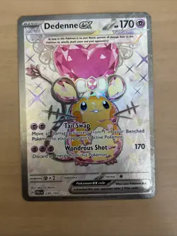 Ultra Rare Pokemon Dedenne EX 239/193 Sv02 Paldea Evolved Full Art Holo HP 170 - Image 2