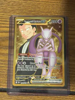 Team Rocket's Mewtwo Ex #240 Pokemon Destined Rivals Hyper Rare - Image 1