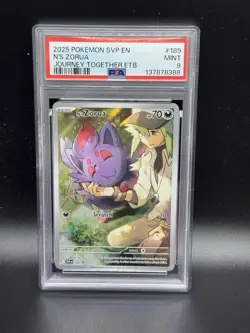 2025 POKEMON BLACK STAR PROMO #189 N'S ZORUA PSA 9 - Image 1