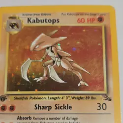 Pokemon Kabutops Fossil Holo Rare Wizards 9/62 1st Edition English 1999 60 HP - Image 2