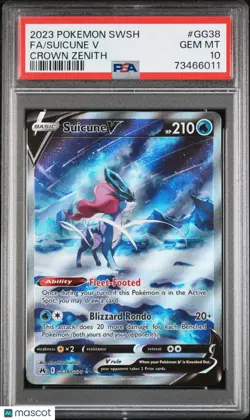 2023 Pokemon Sword And Shield Crown Zenith Suicune V #GG38 Fa PSA 10 - Image 1