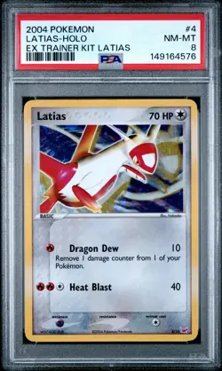 2004 POKEMON EX TRAINER KIT LATIAS #4 LATIAS-HOLO PSA 8 - Image 1