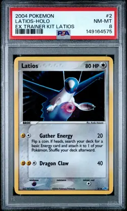2004 POKEMON EX TRAINER KIT LATIOS #2 LATIOS-HOLO PSA 8 - Image 1