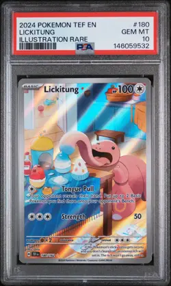 2024 POKEMON TEF EN-TEMPORAL FORCES ILLUSTRATION RARE #180 LICKITUNG PSA 10 - Image 1